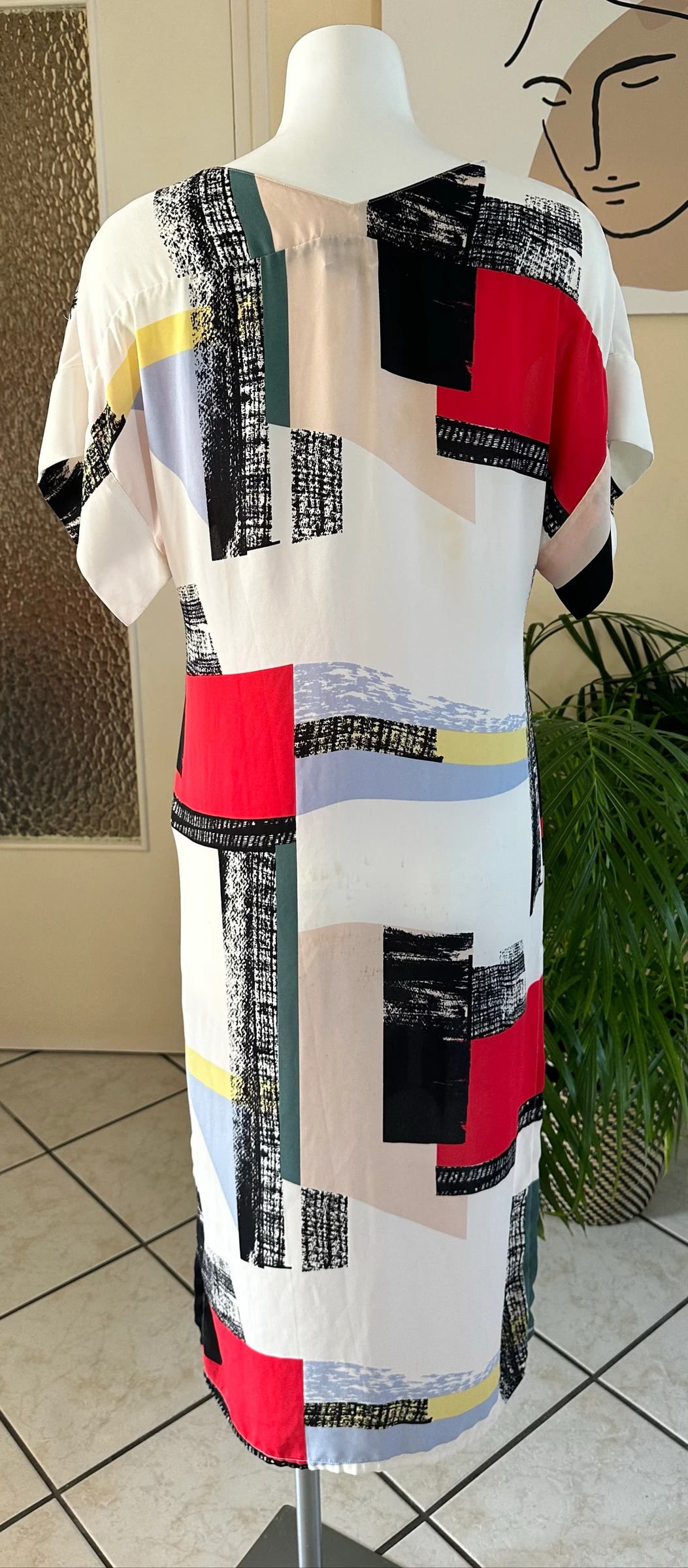 Babaton XS Midi Printed Loose Fit Dress – Impeccable Condition – photo 7